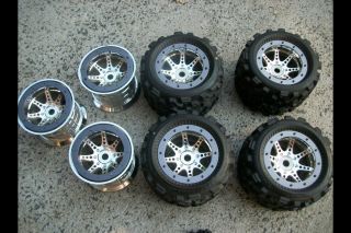 Big Joe 17mm Hex BeadLock Wheels Rims Tires Traxxas T Maxx Revo HPI 