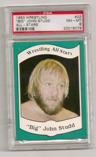 PSA 8 1983 Wrestling All Stars Big John Studd WWWF WWE Old Memories 