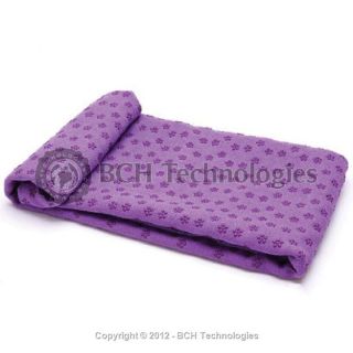 Yoga Towel with Carring Bag  Dark Purple   Super Absorbent Ultra Fine 