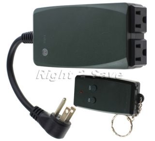 Outdoor Wireless Remote Control Power Outlet Switch New