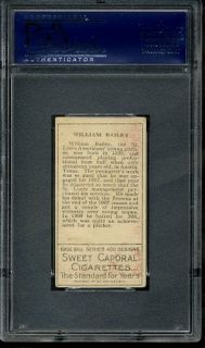 T205 1911 Gold Borders Bill Bailey St Louis Browns PSA 4 Centered 