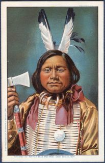 American Indian Man in Buffalo Bills Wild West Show Europe Souvenir 