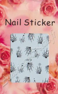 Sticker Bijou Décal À LEau Ongles Spider Noir Nail Art