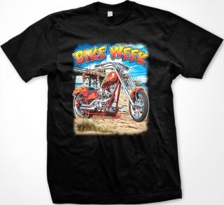 Bike Week Men’s T Shirt Motorcycle Chopper Biker Rider Graphic Tee 
