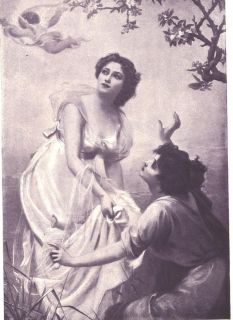 1896 m illustration women with cherub bisson