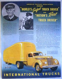 1938 INTERNATIONAL TRUCKS   MODEL D 50 SEMI TRAILER PRINT AD