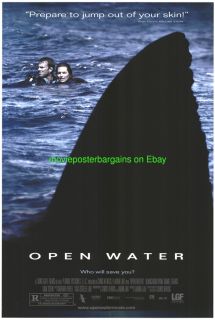 Open Water Movie Poster 27x40 DS Shark Jaws Thriller Film 2003 Chris 