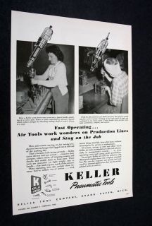 Keller Pneumatic Tools Production Assembly Line Ad