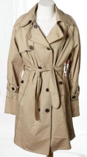 Billy Reid NWD Khaki Cotton Removable Wool Liner Essential Trench Sz L 