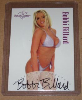 Bobbi Billard 2002 Benchwarmer Authentic Autograph