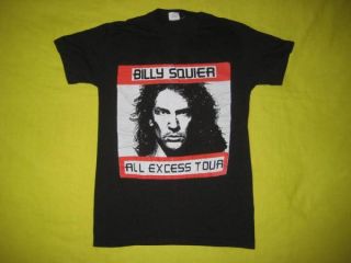 Vintage Billy Squier 1989 Tour T Shirt Concert 80s Tee