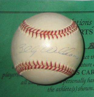 Billy Williams Cubs Signed Autographed Baseball COA