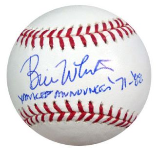 BILL WHITE AUTOGRAPHED SIGNED MLB BASEBALL YANKEE ANNOUNCER 71 88 PSA 