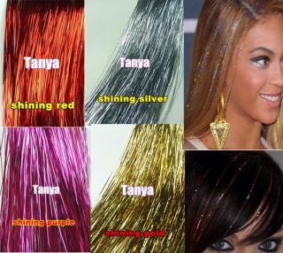   PACKS, TOTAL 1200 strands, HAIR TINSEL, Hair Bling Hair Extension