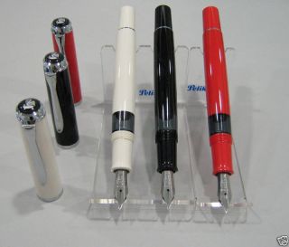 New Pelikan M205 White Black Red Fountain Pen