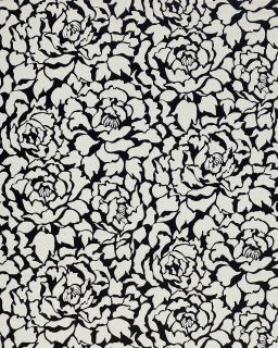   Deluxe Deep Embossed Luxury Wallpaper Peony Flowers Black White