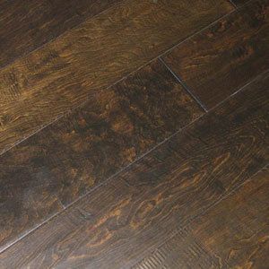 Birch Chocolate Distressed Hardwood Flooring Sample
