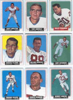 1964 Topps Houston Oilers 15 Card Lot Billy Cannon