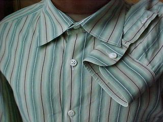 Billy Reid Italy Mens Cotton Striped Shirt XXL