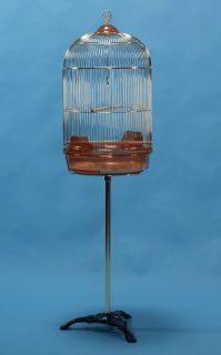Round Bird Cage with Stand Finch Canary Cockatiel 16 Diameter x 59H 