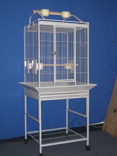 24x22x63 Parrot Bird Cage Cages Birds Stand Perch WI2402 Shell 