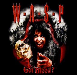 Wasp Blackie Lawless got Blood Official Shirt XL New