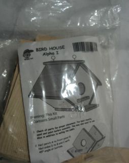 BIRD HOUSE ALPHA I Kit Only Build A House For The Birds No Paint Brand 
