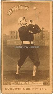 BILLY SUNDAY, CHICAGO WHITE STOCKINGS 1880 BASEBALL 8 x 10 reprint 
