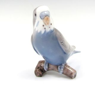   & GRONDAHL PARAKEET Figurine Budgie Budgerigar Porcelain 2210 Bird