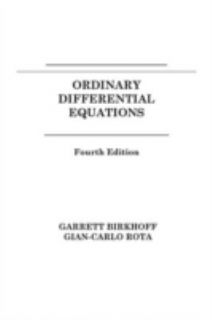   Equations by Garrett Birkhoff and Gian Carlo Rota 0471860034