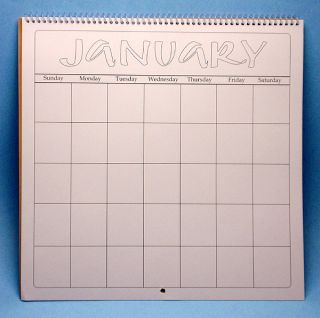 Spiral bound calendar pages kit contains 12 heavy cardstock blank 12 