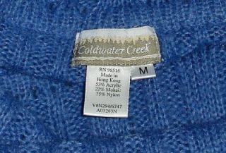 Coldwater Creek Periwinkle Blue Cowl Neck Turtleneck Sweater Size M 