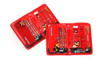 angry bird stationery set pencil case,ballpoint pen,pencil,Water based 