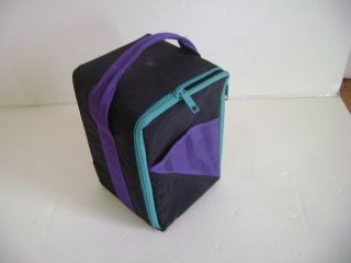Black Purple CD Jewel Case Carry Storage Organizer 15 Holder Travel 