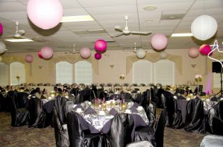 Black and White Wedding Decorations   Chair Covers and Table Overlays