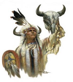 Legend White Buffalo Native American Longsleeve T Shirt