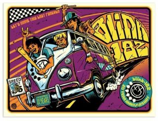 Blink 182 20th Anniversary Poster Print Mark 5 2012 S N Purple Artist 