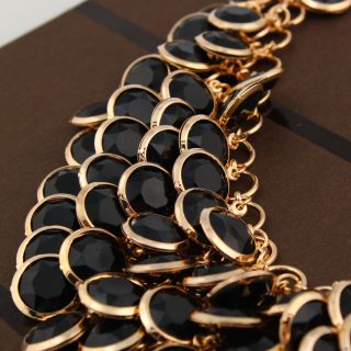 new beautiful small circle shape pendant necklace black 05