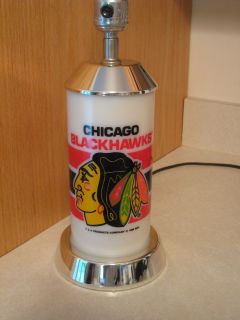   NHL Chicago Blackhawks Hockey Night Light Desk Table Lamp