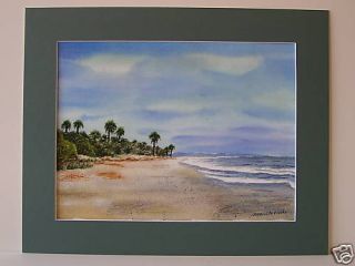 Print from Watercolor of Edisto Beach Along The Beach