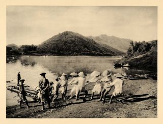 1929 Hoa Binh Vietnam Black River Da Conical Hat Tonkin   ORIGINAL 