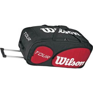 Wilson Tour Wheeled Traveler Tennis Bag Black Red