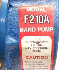 blackmer f210a sliding vane fluid hand pump comes as seen