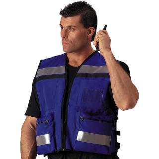 EMS EMT Blue Safety High Visibility Reflective Hi Vis Vest