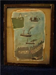 FIND Early 20thC Painting Alfred Wallis 1855 1942 Boats entering 