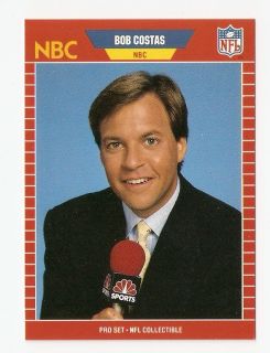 1989 Bob Costas Pro Set Football Announcer Card 23
