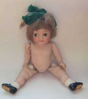WOW Antique All Bisque Kestner 6 Googlie Googly Sleep Eyed Doll LOOK 