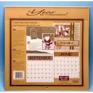 Blank Scrapbooking 12 Month Calendar Pages Kit 12 x 12