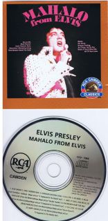 Elvis Presley Mahalo from Elvis BMG Canada CD