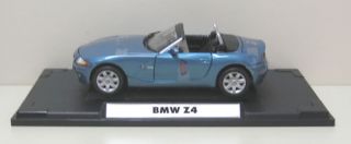 this auction is for blue bmw z4 diecast model car motormax 1 18 scale 